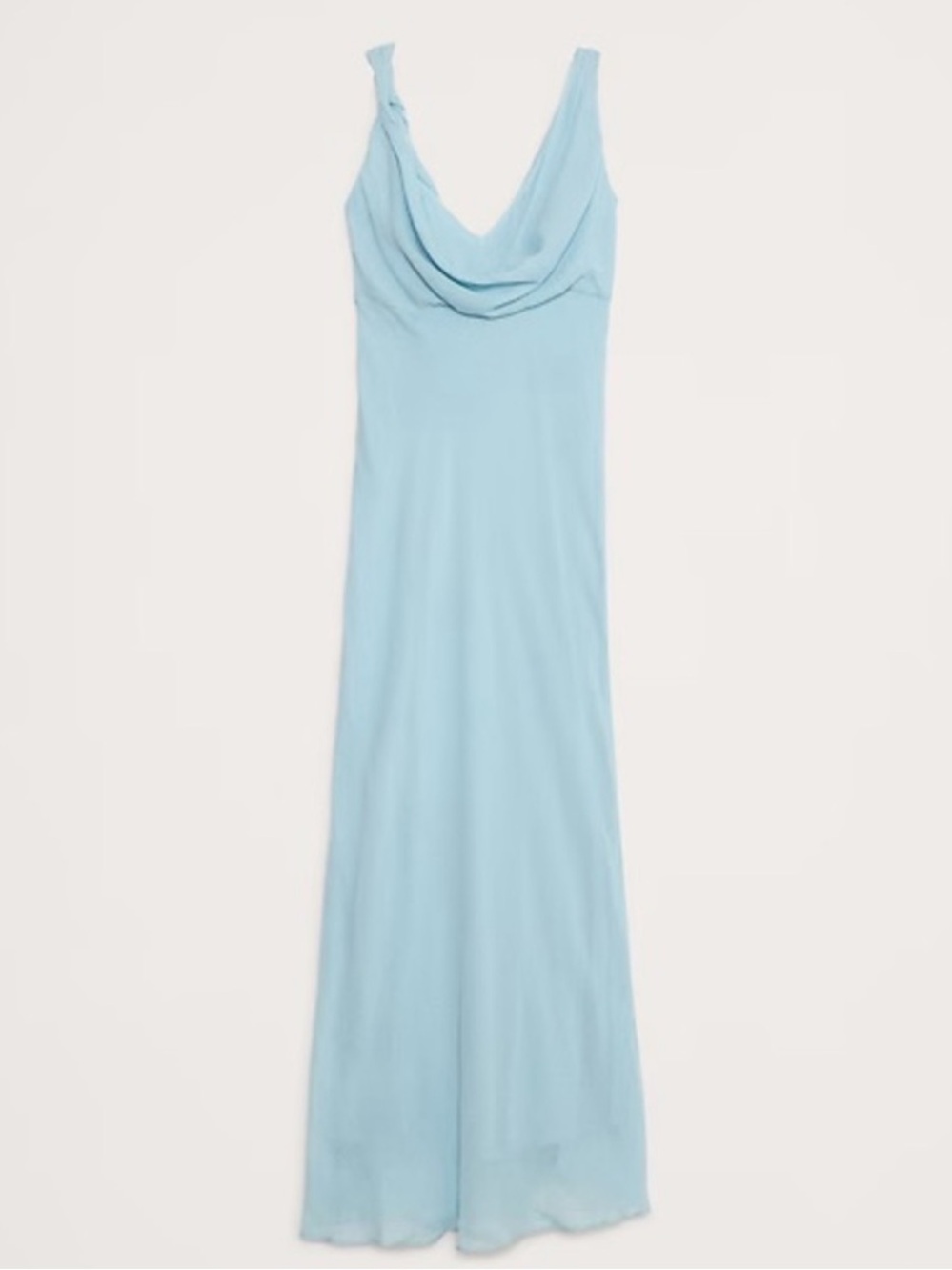 Banana Republic Light Blue Cowl Neck Maxi Dress